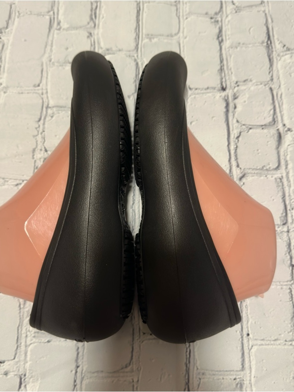 Crocs Ballerina Flats Black Slip-on Shoes Sz 8 Waterproof - Picture 4 of 9